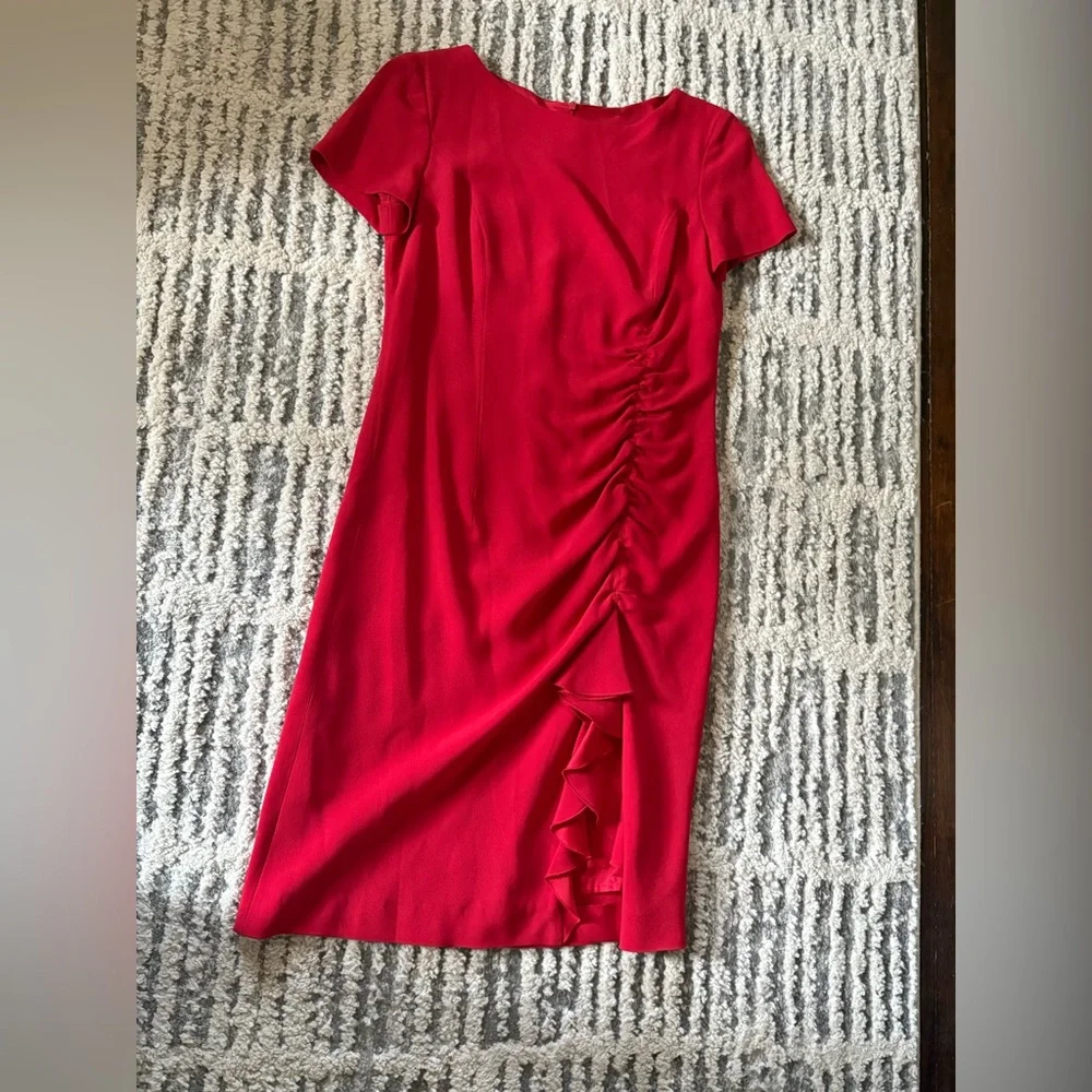 Moschino Cheap and Chic red ruffle sexy mini dress size 6 - Picture 2 of 7